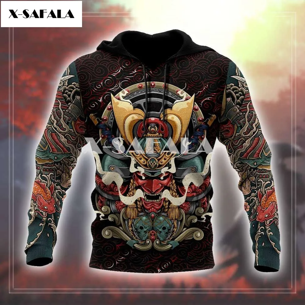 

Japan Samurai Skull Tattoo Art 3D Print XS-7XL Hoodie Man Women Harajuku Outwear Zipper Pullover Sweatshirt Unisex-28