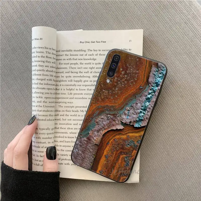 

Rusty Rusty Iron Personality Phone Case For Samsung galaxy S note 7 8 9 10 20 fe edge A 6 10 20 30 50 51 70 lite plus Soft Funda