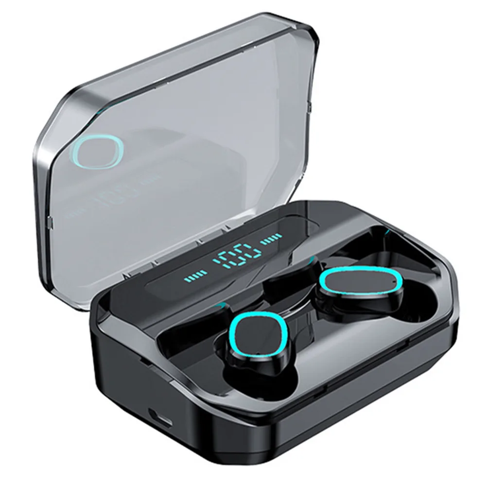 

C1 NEW TWS Wireless Headphones LED Display Waterproof Bluetooth Earphone Fingerprint Touch Control 9D Stereo Headphones