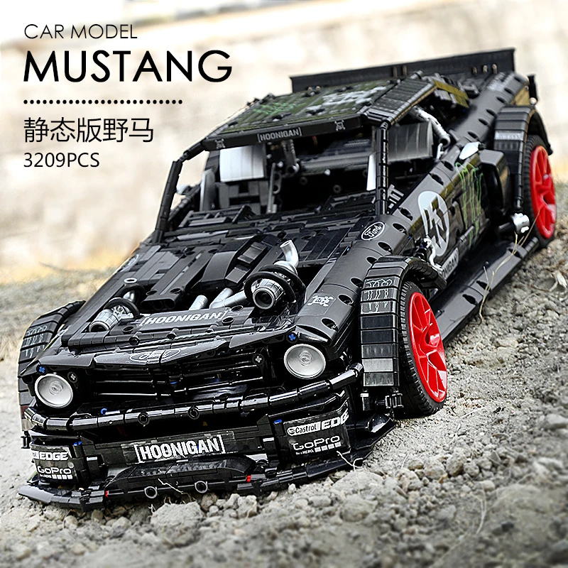 DHL 90068 3209 шт. 1965 Ford Mustang Hoonicorn гоночный автомобиль MOC 22970 20102 23009 33003 строительные