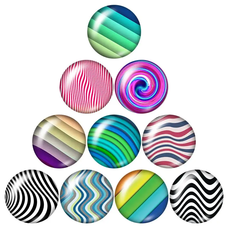 Леопардовые узоры вращающиеся 18 мм кнопки 10 шт. Смешанные Круглые фото стекло