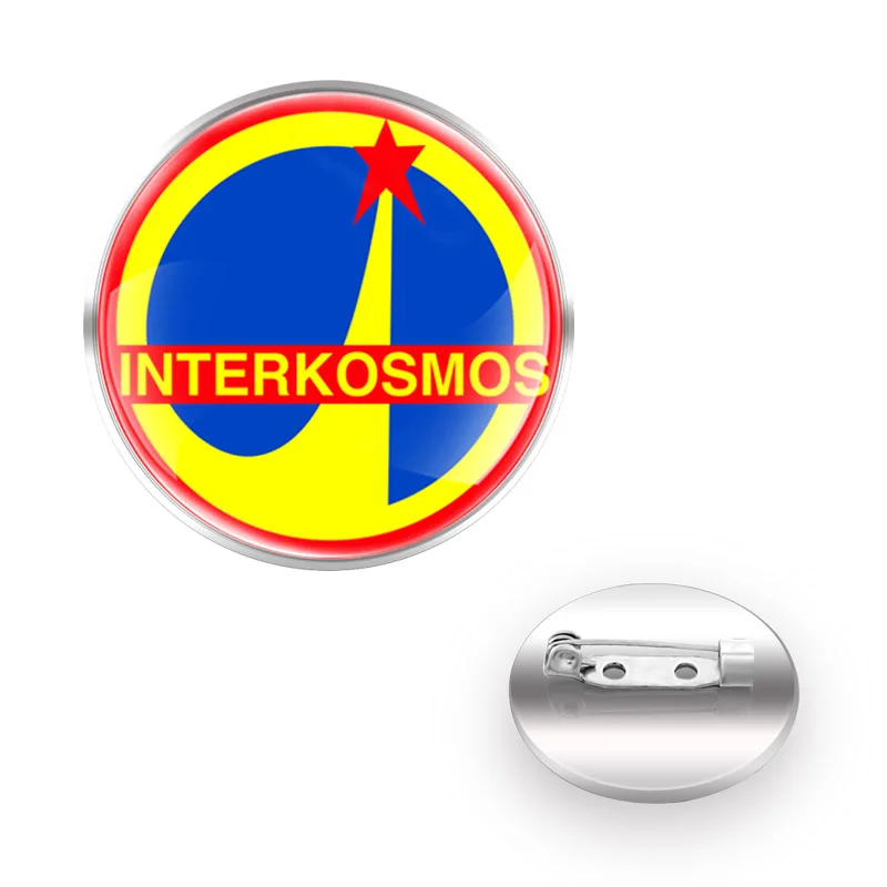 

New Arrival Interkosmos Design Brooches Decoration Collar Pin Glass Convex Dome Accessories Gift