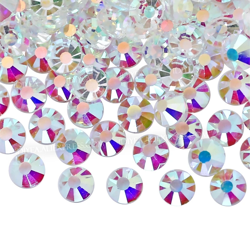 Прозрачные стразы AB для дизайна ногтей всех размеров SS3 SS30 3D Стразы
