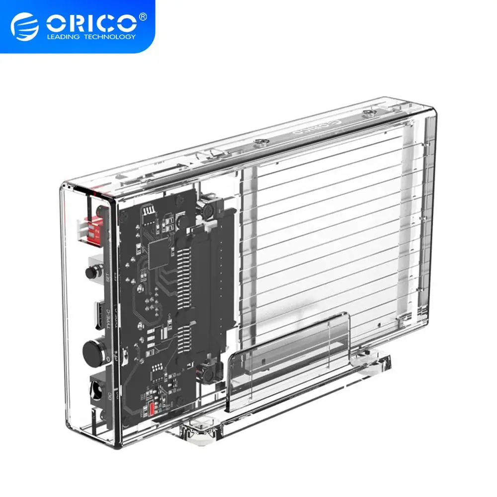 Прозрачный чехол ORICO для HDD 2 Bay 5 дюйма с функцией Raid SATA к USB C Гбит/с поддержка UASP 7 9