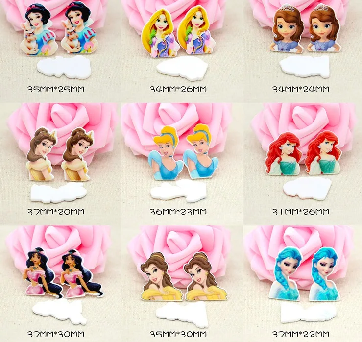 Mixed 12pcs Принцесса слизи амулеты аксессуары для волос шпильки украшения DIY Ювелирные изделия милые девушки смолы слизи амулеты - Окраска металла: Mixed 12pcs