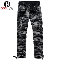 2021 mens camouflage trousers cotton straight outdoor large size loose overalls military uniform wear resistant casual pants