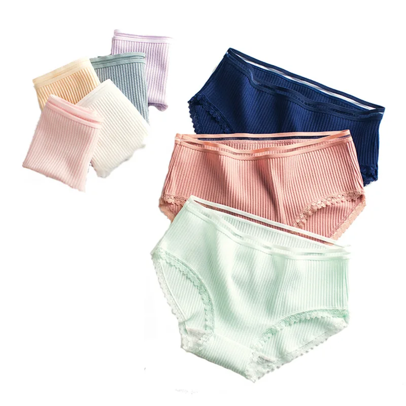 

L-XXL Code Lace Panties Women Fashion Cozy Lingerie Pretty Briefs High Quality Cotton Middle Waist Cute Women Underwear