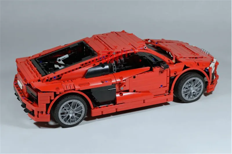 Technic RC Supercar AuDi R8 MOC набор деталей кирпича для MOC 4463 Строительные блоки Набор игрушек DIY развивающий Детский Подарок Brinquedo