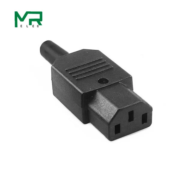 female head black IEC 10A 250V прямые Кабель с разъемом для подключения к Rewireable C13 C14 разъем проводов Мощность Разъем 3-контактный разъем переменного тока - Цвет: female head black