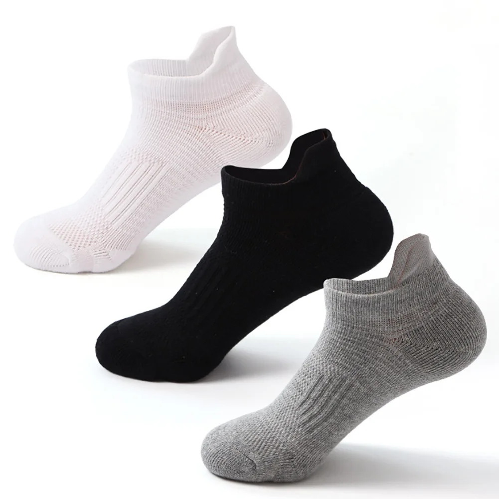 

Men Running Short Socks Thick Sweat Sweat-Absorbent Sports Compression Socks Walking Basketball Athletics Marathon Socks