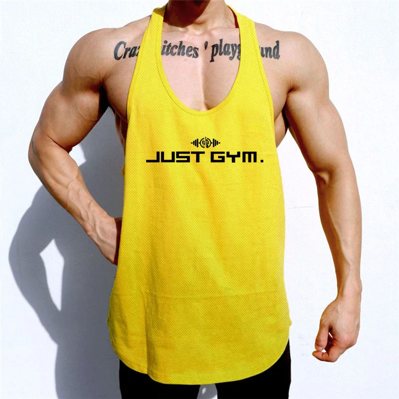 

Mens Clothing Bodybuilding Sleeveless Shirt New Mesh Gym Tank Top Men Muscle Singlets Fashion Fitness Quick-drying Stretch Vest