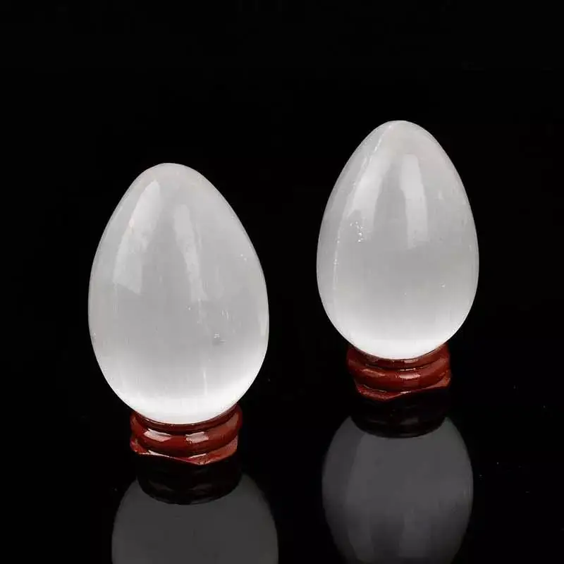 

MOKAGY 50 мм-60 мм натуральный из Белого Гипса кварцевые селенит камень огромный с украшением в виде кристаллов для Egg 1 шт