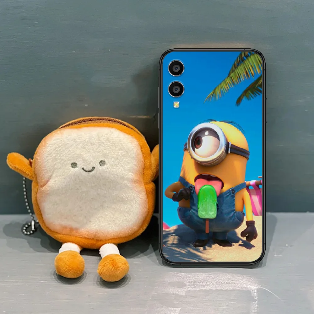 

Cute Cartoons Miniones Phone Case Cover Hull For Huawei honor 8 9 10 20 30 X S A i Lite Pro V40 black Bumper Trend Etui Painting