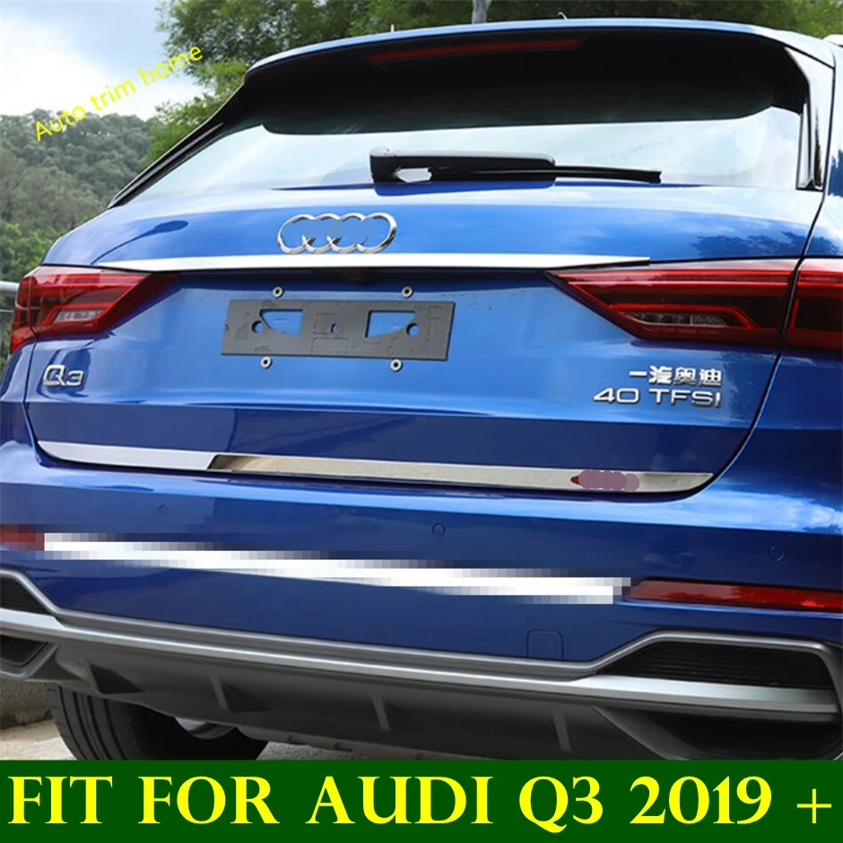 

Upper Rear Tailgate Trunk Tail Door + Back Door Overlay Strip Panel Cover Trim For Audi Q3 2019 - 2021 Accessories Car-styling