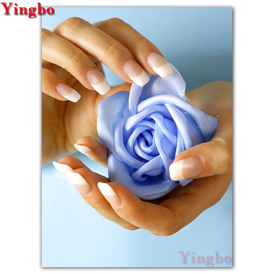 Сделай Сам квадратная Алмазная вышивка Маникюр Мода Палец Дизайн ногтей Красота