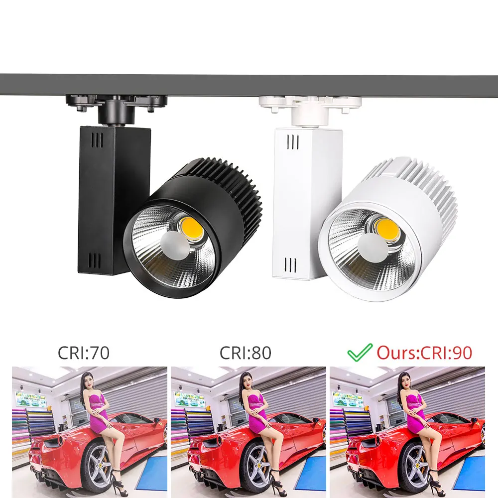 трековые светильники LED 40W COB декор магазин одежды трэковый светильник Aluminum Showroom