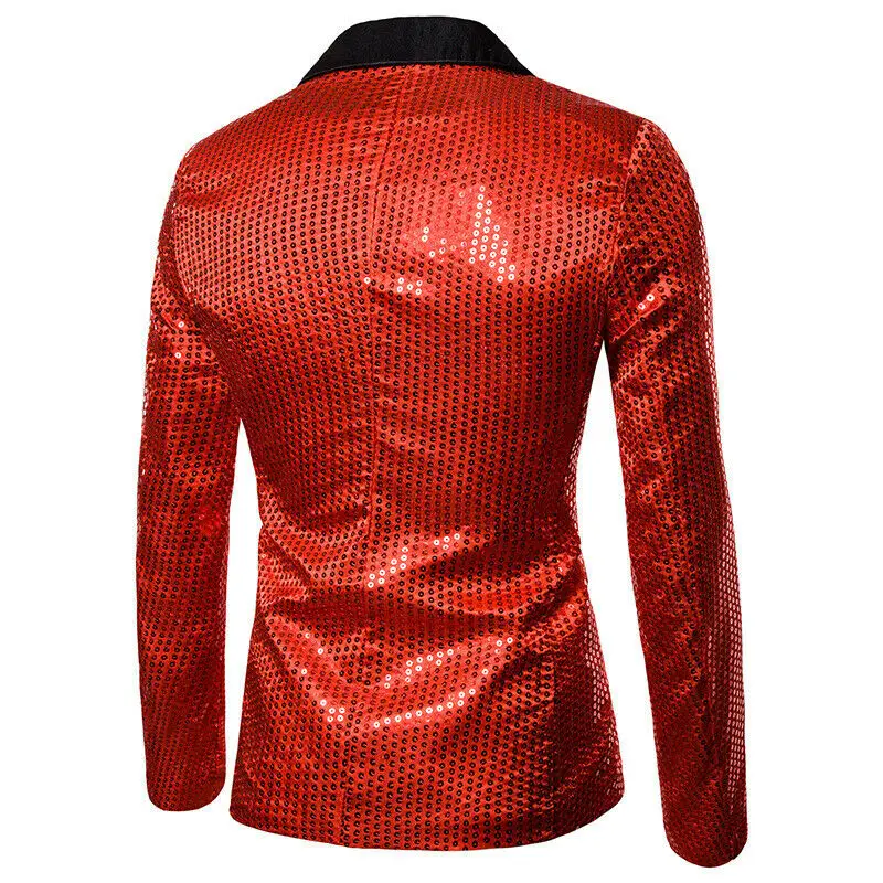 

New Men Sequins Blazers Fashion Stylish Costum Suit Party Cocktail Man Formal Samrt Casual Blazer Coat Single Button Suits 2019