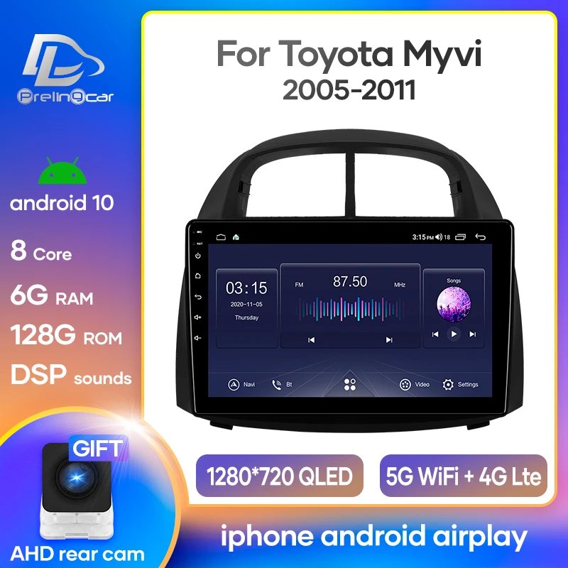 

android10.0 car multimedia player for PERODUA MYVI icon Sirion2005-2009 years radio stereo gps navigation system support carplay