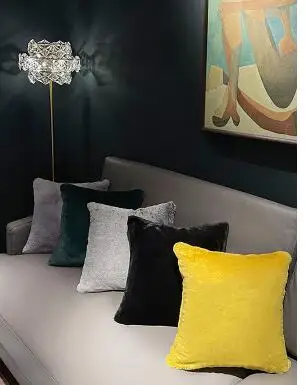 

Plush rabbit fur pillowcase modern Nordic nap artifact office Rex rabbit fur bay window cushion cover