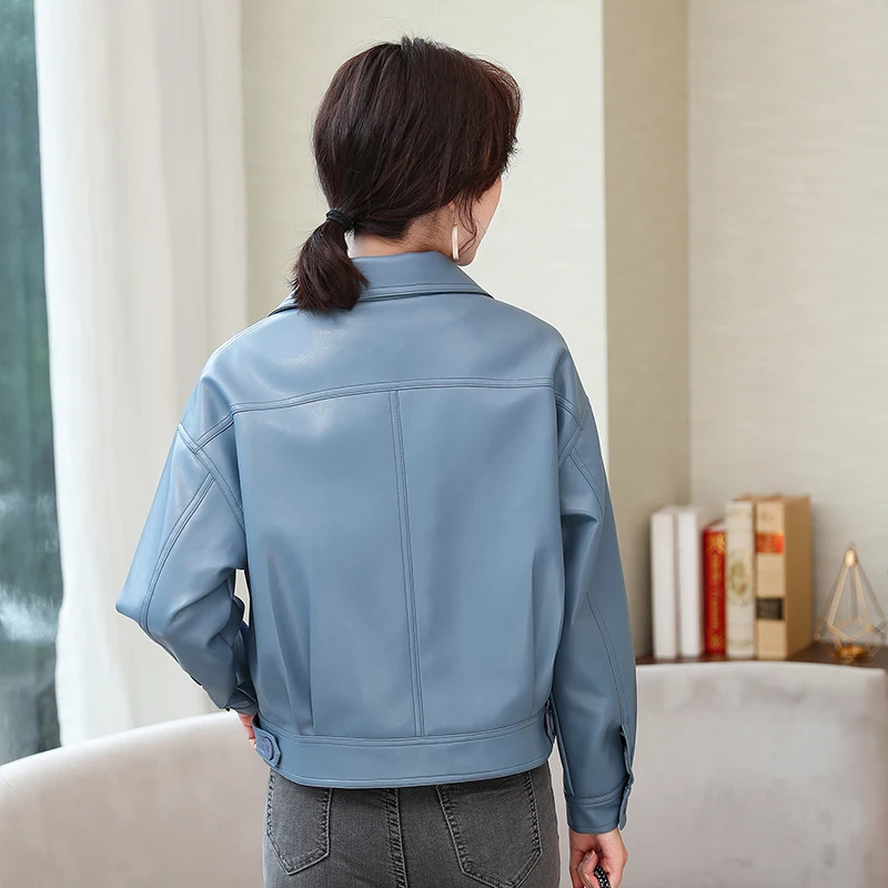 Женский однобортный жакет размера плюс на осень Свободные Студенческие Короткие