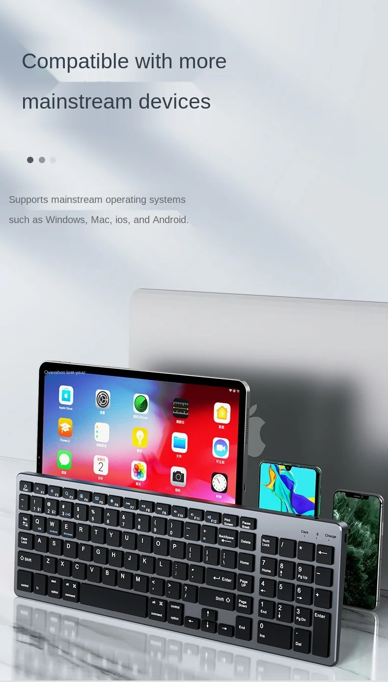 

Wireless Bluetooth keyboard computer iPad one lightweight desktop office dedicated typing mute mobile phone Tablet PC control