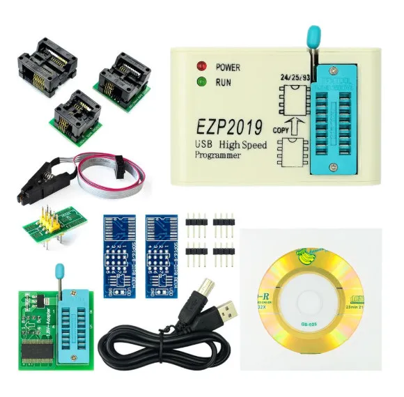 Factory Price! Newest Version EZP2019 High-speed USB SPI Programmer Support24 25 93 EEPROM Flash BIOS Chip+5 Socket | Электронные