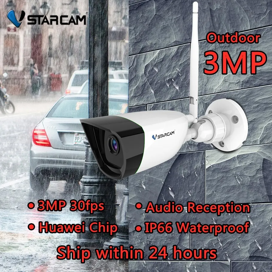 2020 Новейшая IP камера Vstarcam 3 Мп Wi Fi наружная цилиндрическая видеонаблюдения с