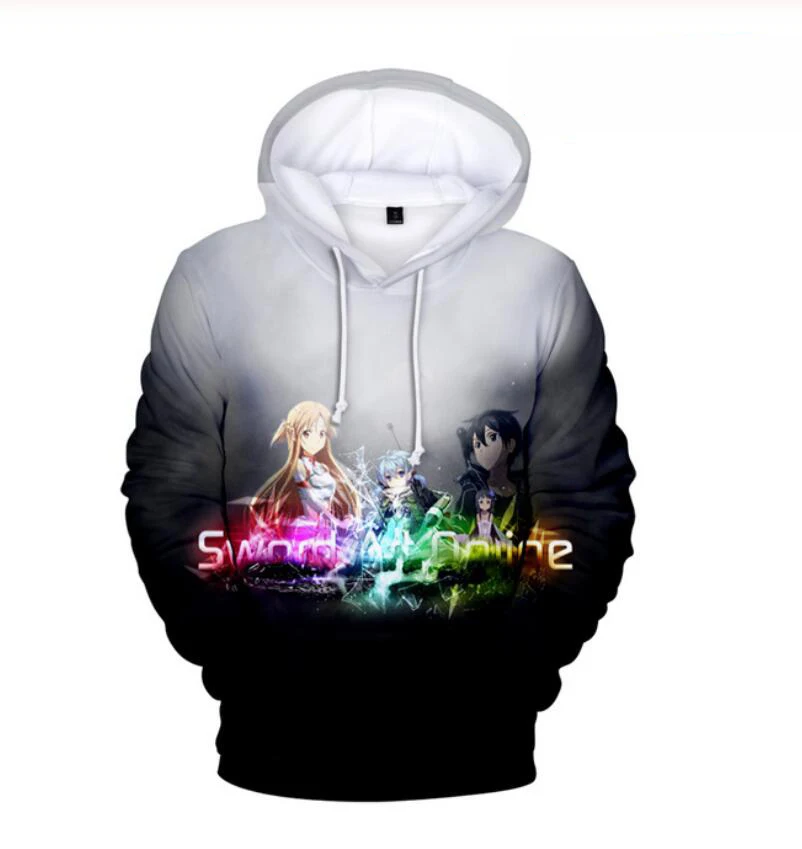 

Sword Art Online 3D Hoodie Men women Womeanime Hoody kids Clothing boy girl Sweatshirts Tops Casual Harajuku full guys tops