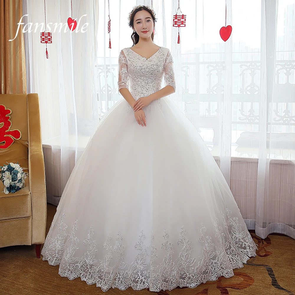 

Женское свадебное платье Fansmile, Пышное Бальное платье принцессы, модель 2020