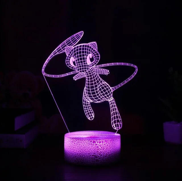 Покемон игра Mew 3D лампа Umbreon светодиодный декоративный ночник многоцветный RGB Декор для спальни Дети Рождественский подарок игрушки - Испускаемый цвет: Mew