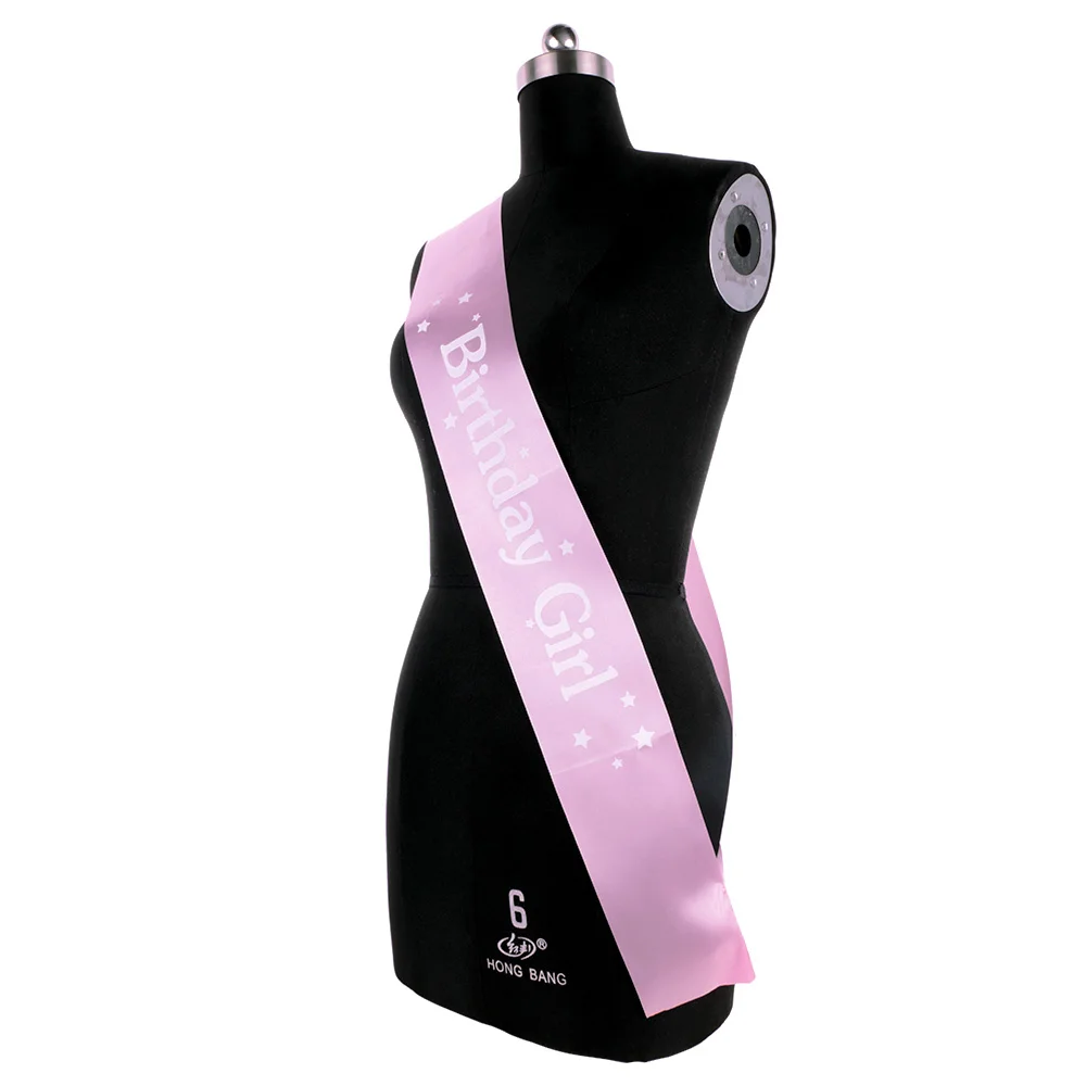 Атласный Шелковый бант для девочки на первый день рождения украшение вечеринки в