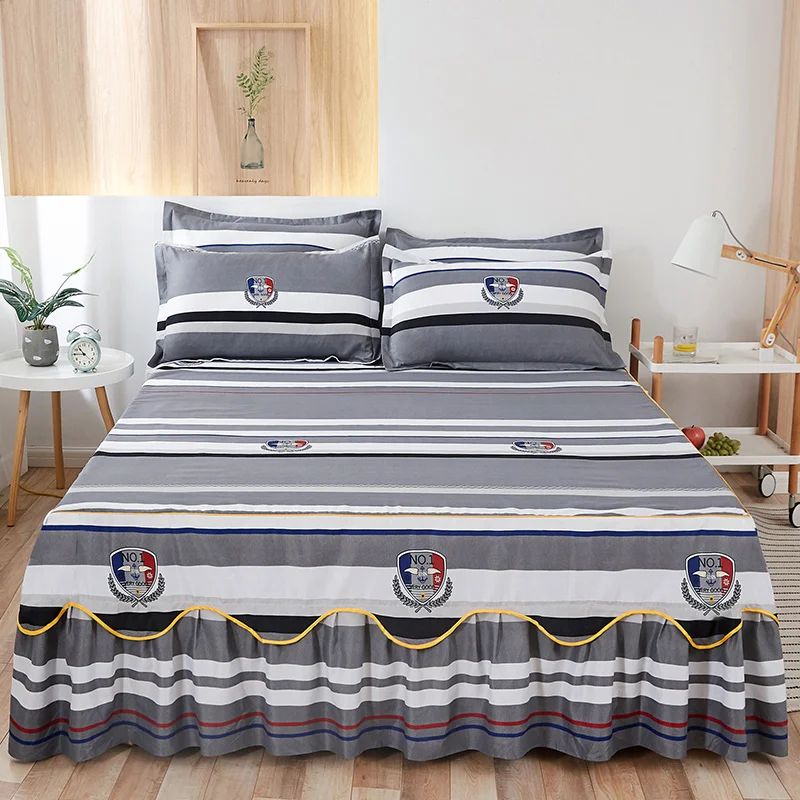 

Bilateral Bed Skirt Wedding Gift Princess Bedspread Bed Sheet Mattress Cover Full Twin Queen King Size Bedsheets Bed Decoration