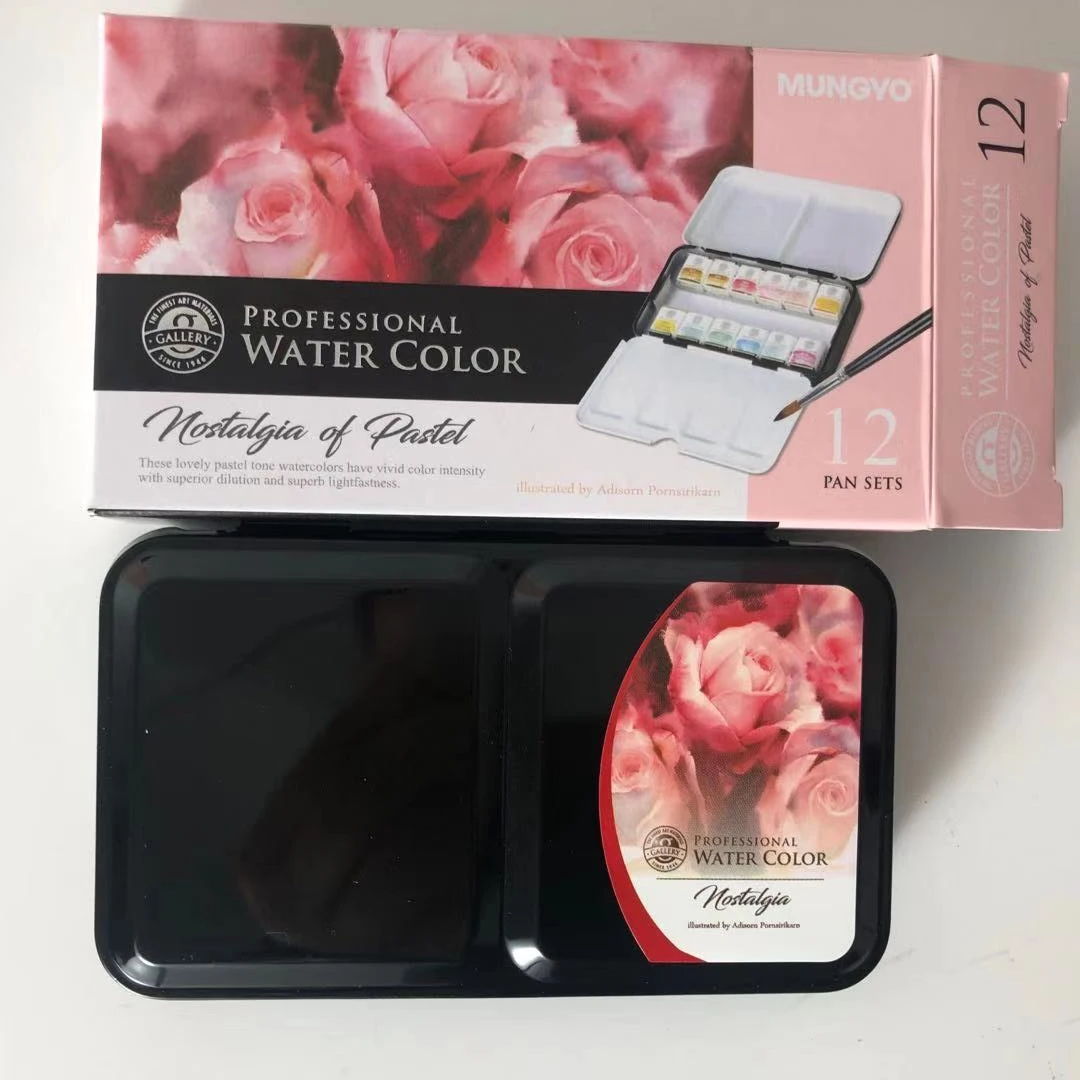 12 Цветов акварельные краски в наборе водонепроницаемого материала