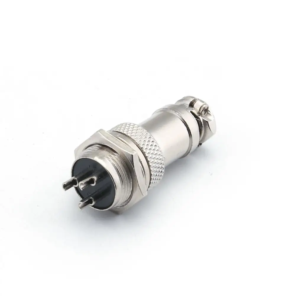 Разъем 16 мм 3Pin металлический аудио слайд on Авиационная вилка панель силового