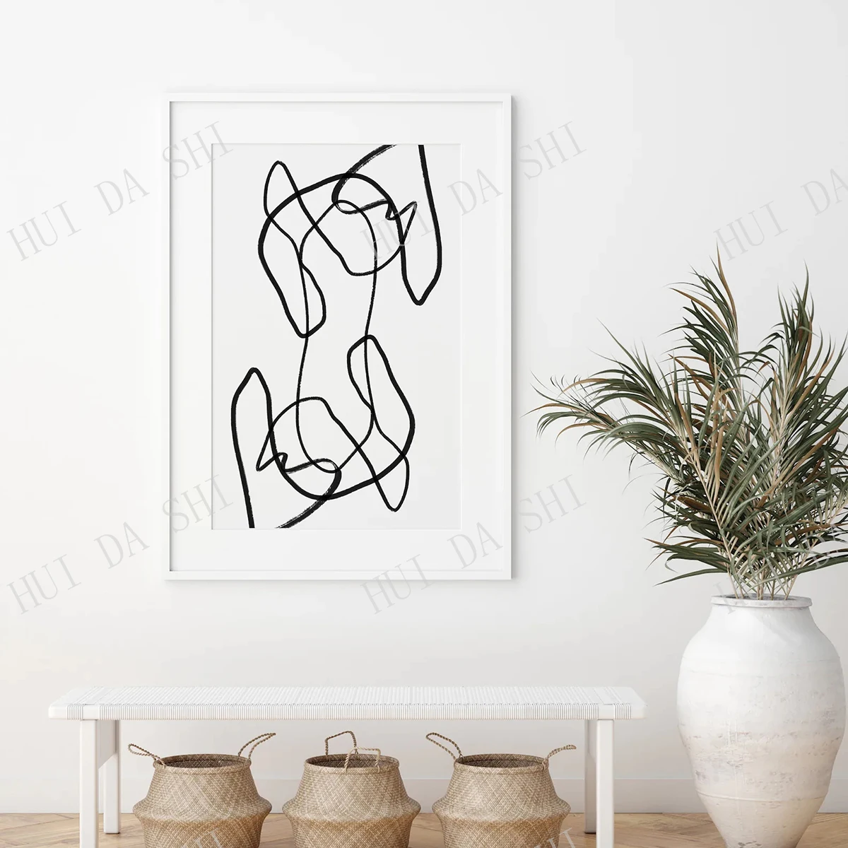 Абстрактное настенное украшение с принтом нейтральное земли современный декор в