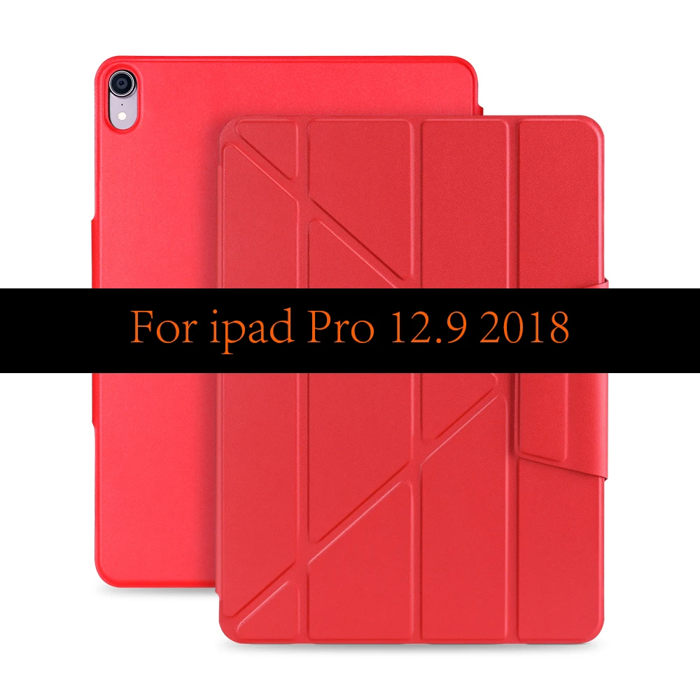 Для ipad Pro 11 12,9 чехол, умный чехол для ipad Pro 11 чехол на магните из искусственной кожи противоударный чехол для ipad Pro 12,9 дюйма Чехол - Цвет: Red For Pro 12.9
