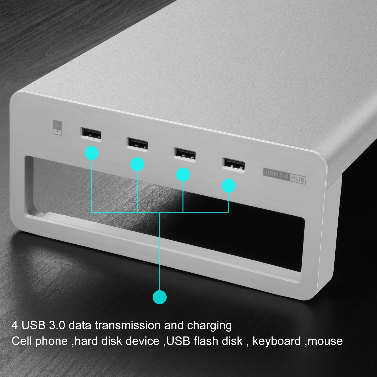 Алюминиевый металлический подставка для монитора с USB 3.0 поддержка передачи