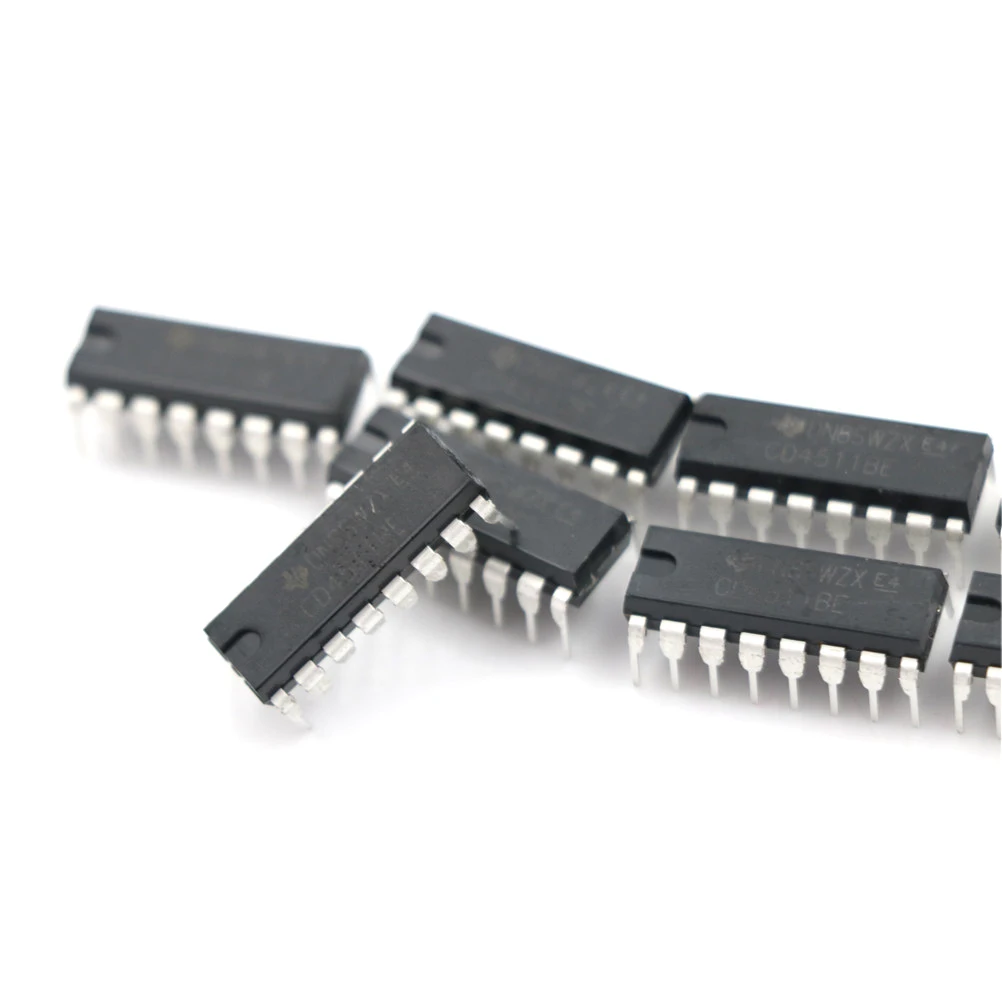 10 шт. IC новый CD4511 CD4511BE 4511 CMOS BCD до 7 сегментный декодер защелки | Обустройство дома