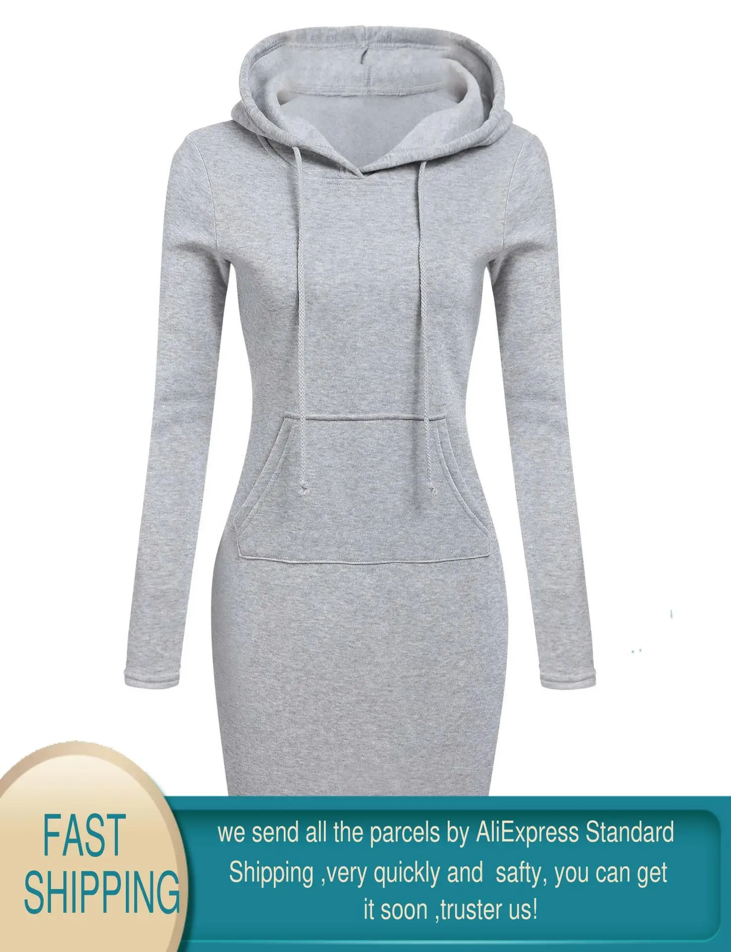 GareMay Весенняя женская Повседневная Толстовка с длинным рукавом платье женское