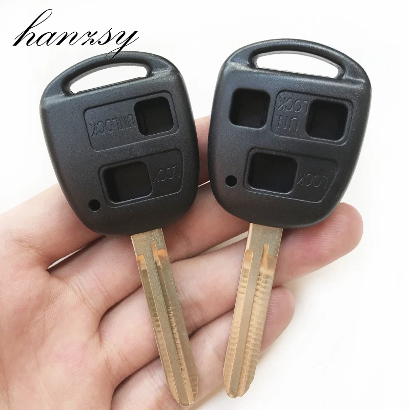 

2 3 кнопки дистанционного ключа оболочки Fob для TOYOTA RAV4 Corolla YARIS Прямая поставка PRADO CAMRY Замена автомобиля ключ чехол пустой чехол