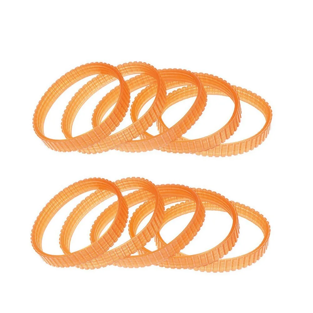 10pcs Electric Planer Belt 9.6mm Equipment Fittings Orange Polyurethane