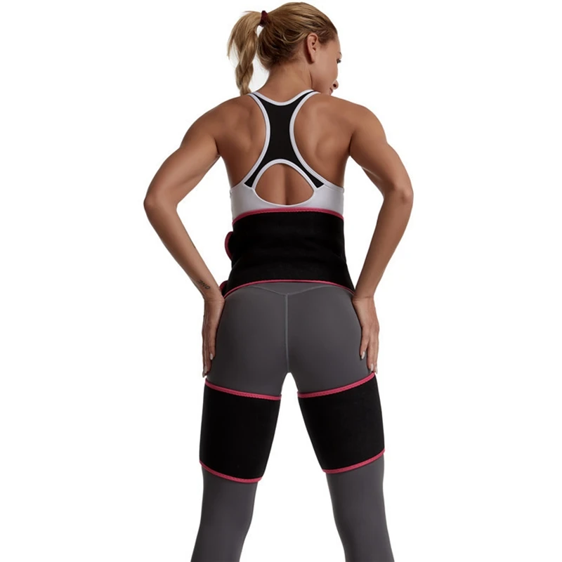 

3In1 Women High Waist Thigh Sweat Shapewear Slimming Leg Body Shapers Adjustable Trainers Slimming Belt