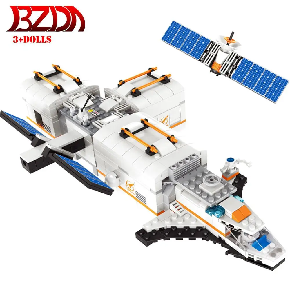 BZDA Новая городская космическая серия Лунная станция модель строительные блоки