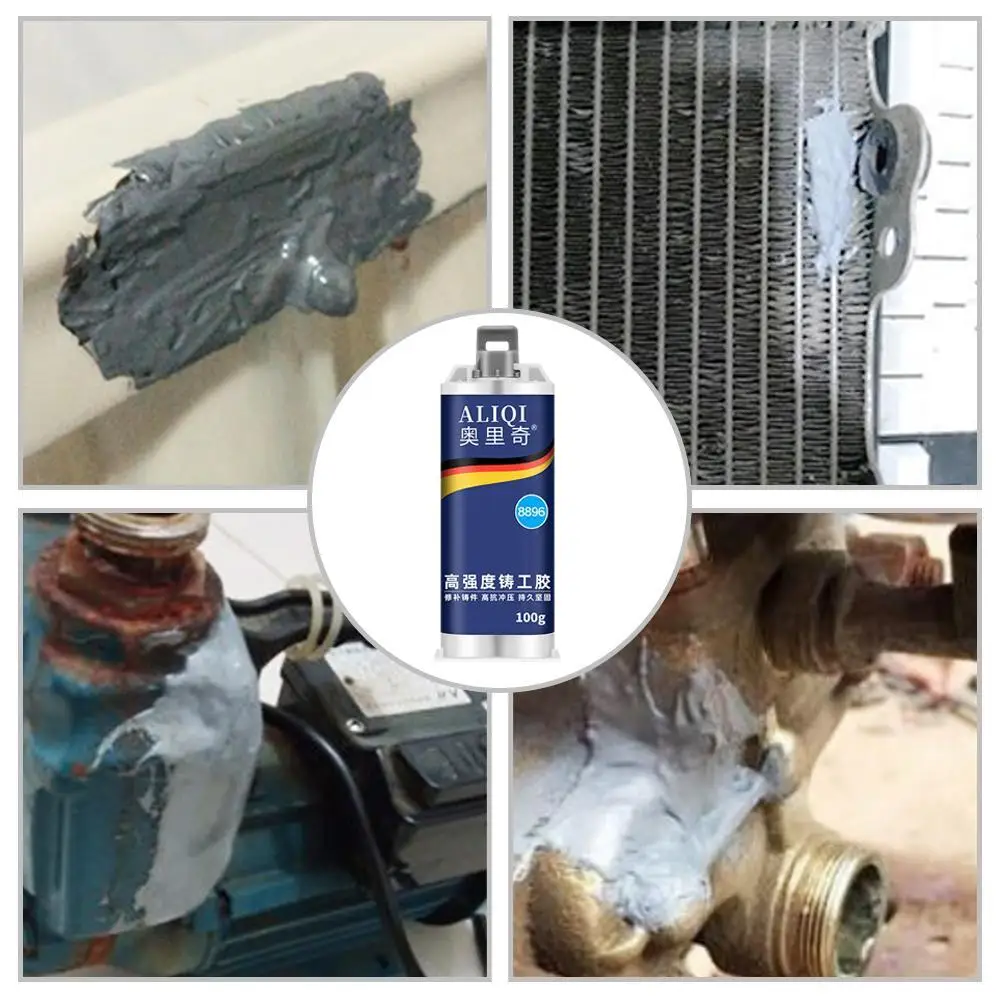 Strong AB Glue Cast Iron Radiator Fuel Tank Repai Industrial Heat Resistance Cold Weld Metal Repair Paste Durable |