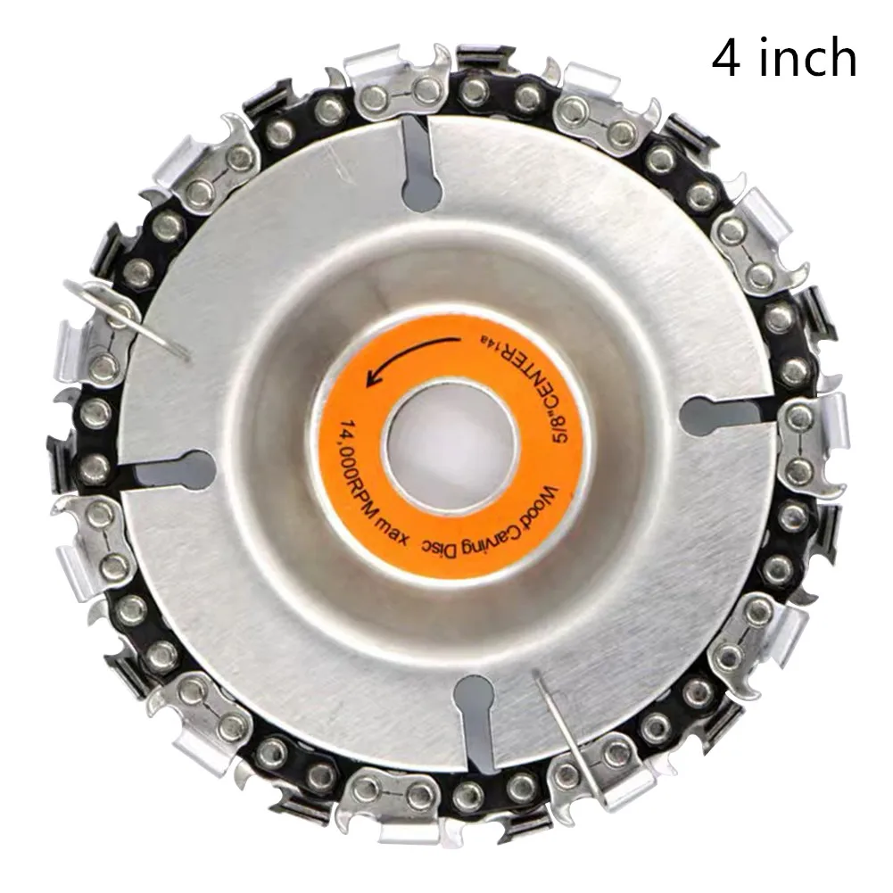 4 inch orange 4/4. 5/5 дюймов шлифовальный диск цепи 22 зуба резьба по дереву диск для 100/115 угловая шлифовальная машина - Цвет: 4 inch orange