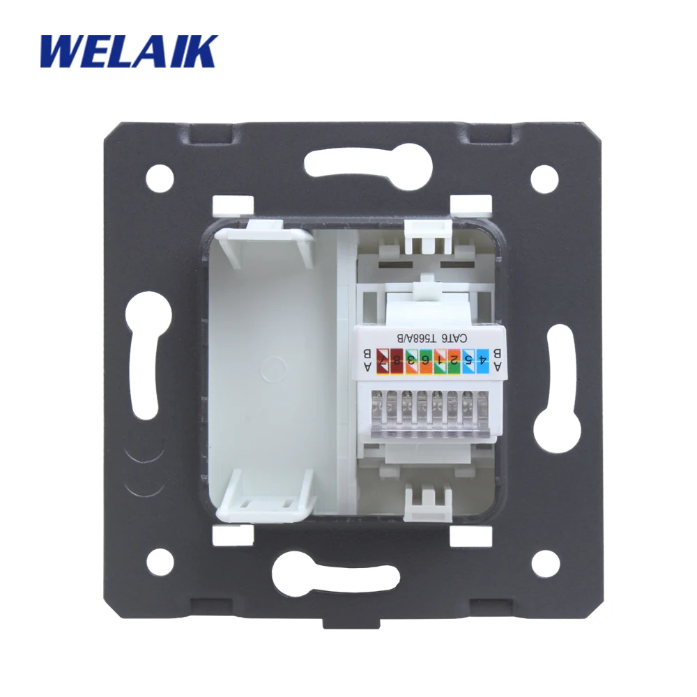Компьютерная розетка WELAIK A8COW/B со стеклянной панелью запчасти для розетки