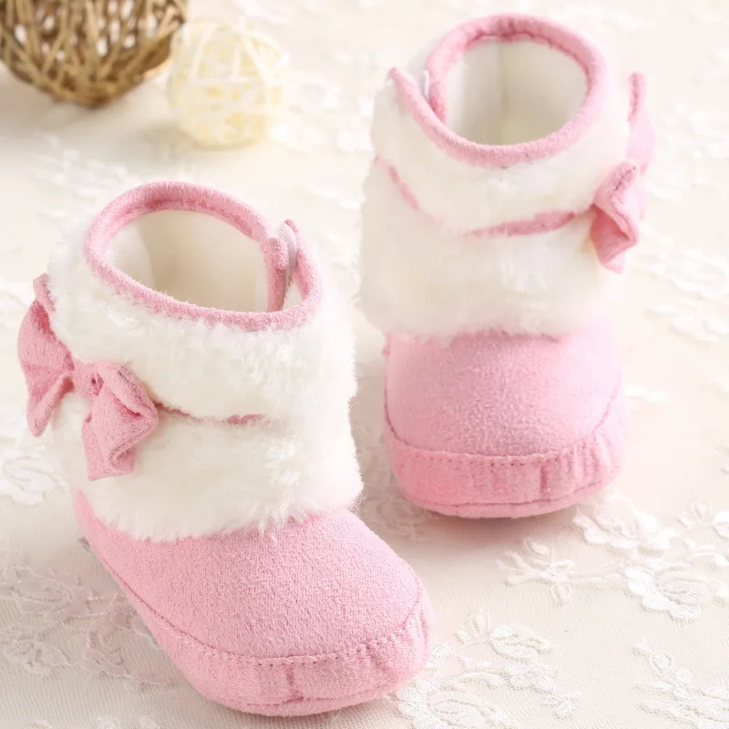 E&Bainel Butterfly Bow Warm Winter Baby Booties Shoes Kids Baby Snow BootS First Walkers Princess Girl Soft Sole Shoes For 0-18M images - 6