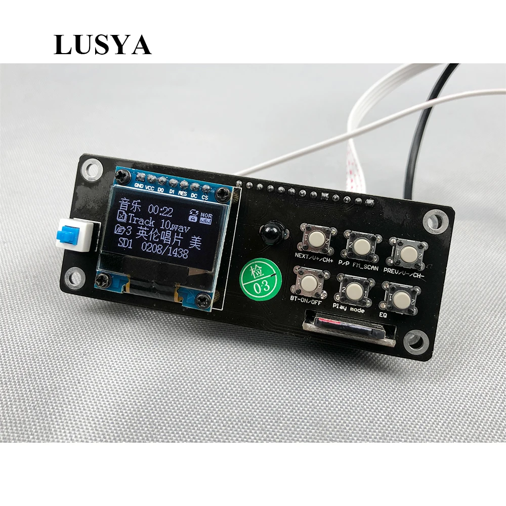 LUSYA Bluetooth 5 0 музыкальный плеер без потерь готовая плата U диск/TF карта 16 бит 44K USB