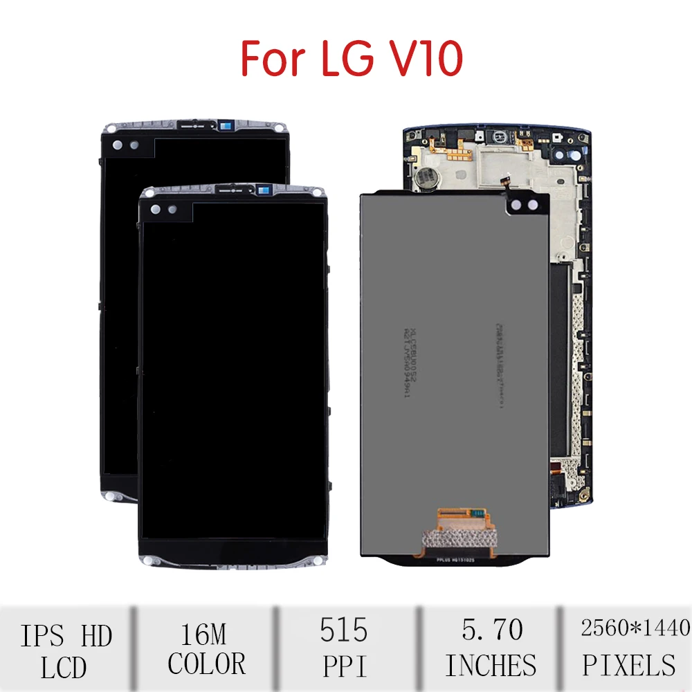 5 7 &quotоригинальный для LG V10 ЖК дисплей кодирующий преобразователь сенсорного