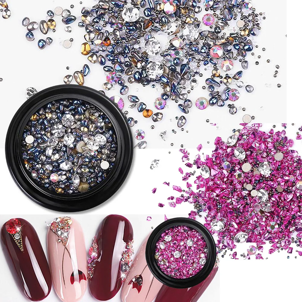 3D дизайн ногтей Стразы Украшения блестящие плоские задние стеклянные стразы из
